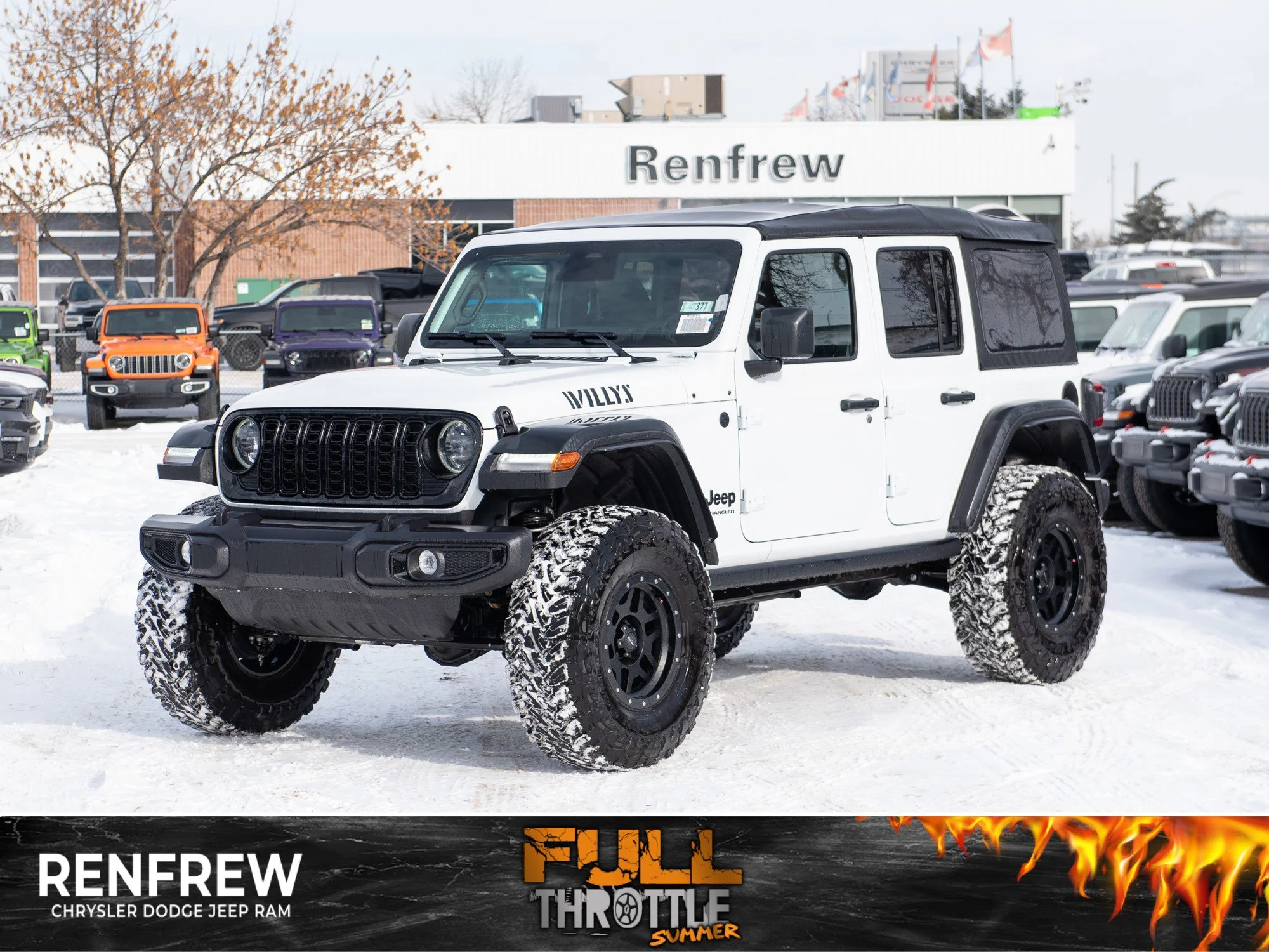 New 2026 White Jeep Willys*, 3.5 Inch Lift, 37 Inch Tires image 1