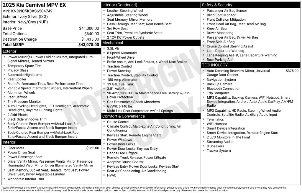 Used 2025 Silver Kia EX image 2