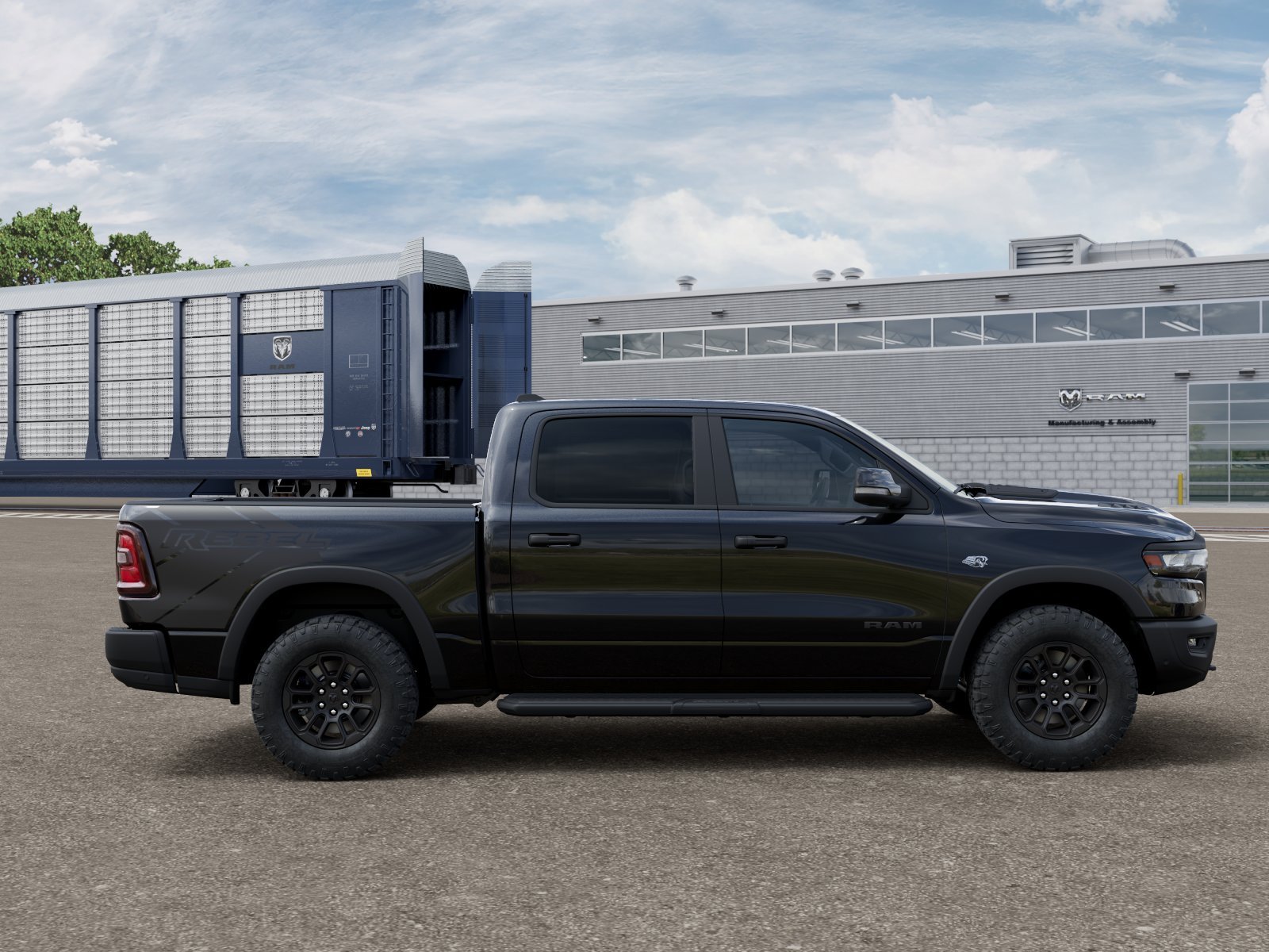 New 2026 Diamond Black Crystal Pearl-Coat Exterior Paint RAM REBEL image 12