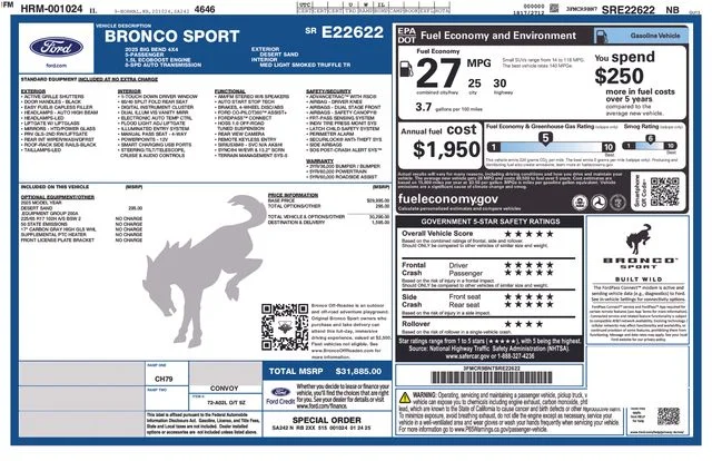 Certified Used 2025 Desert Sand Ford Big Bend image 54