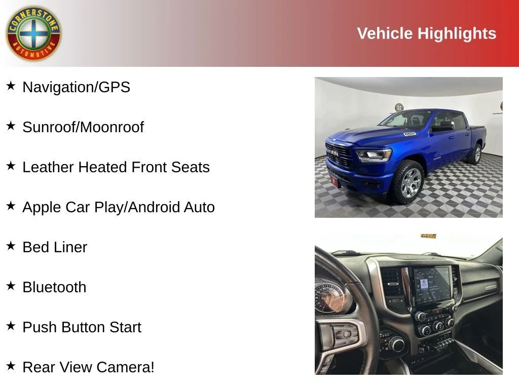 Used 2019 RAM Ram 1500 Pickup Big Horn/Lone Star with VIN 1C6SRFFT2KN559002 for sale in Elk River, Minnesota