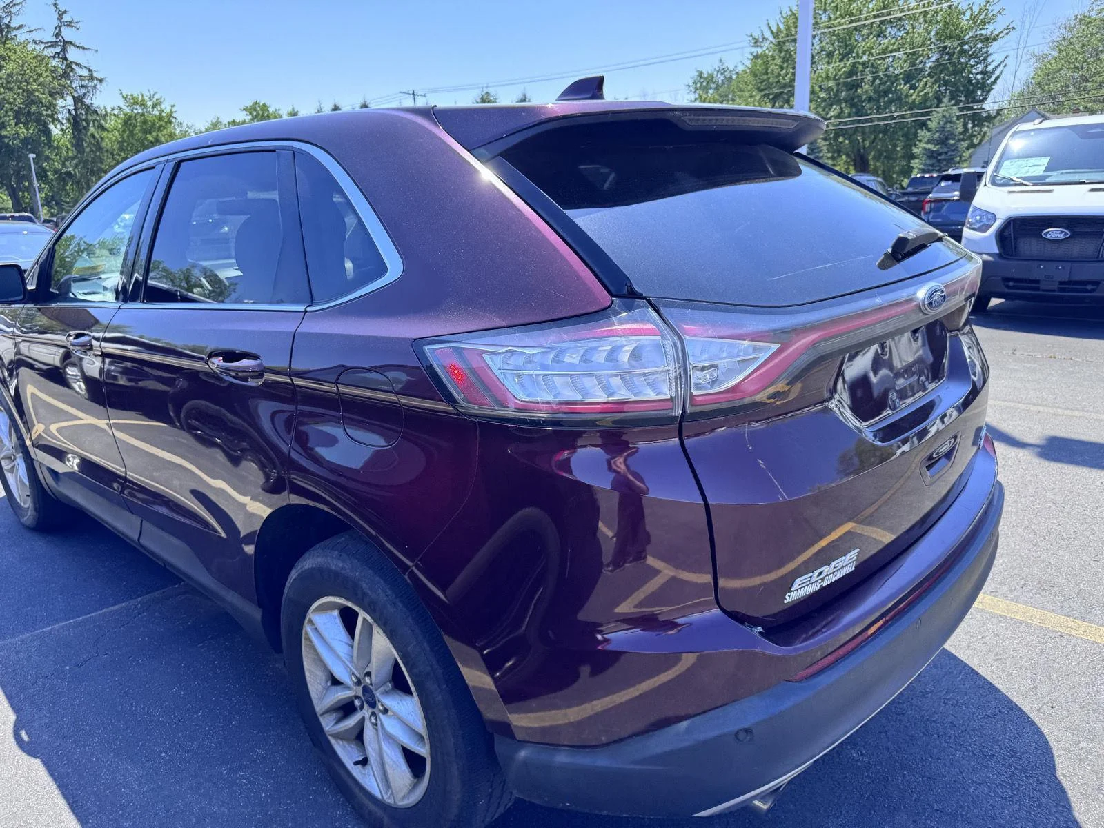 Used 2017 Burgundy Velvet Metallic Tinted Clearcoat Ford SEL image 6