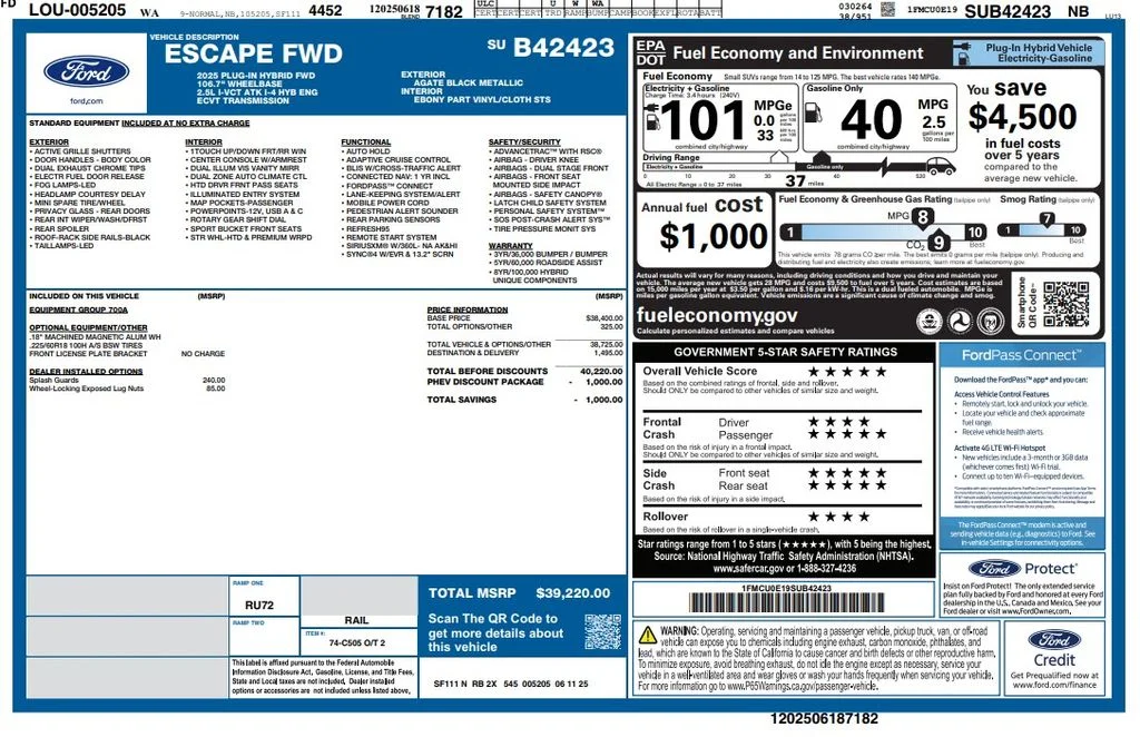 Certified Used 2025 Black Ford Base image 4