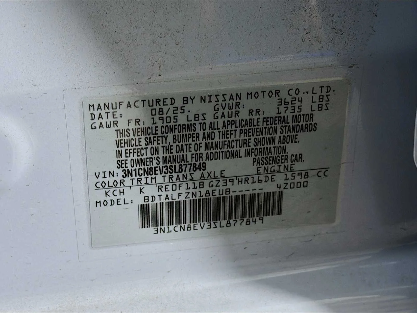 Certified Used 2025 Gray Sky Pearl Nissan SV image 28