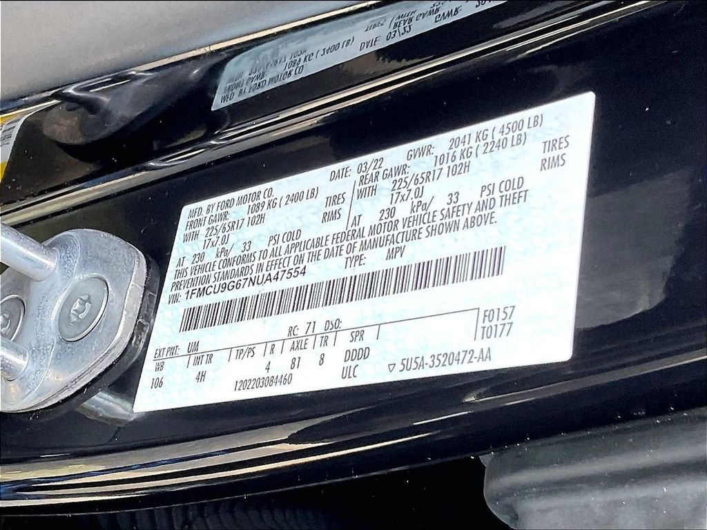 Used 2022 Black Metallic Ford SE image 33