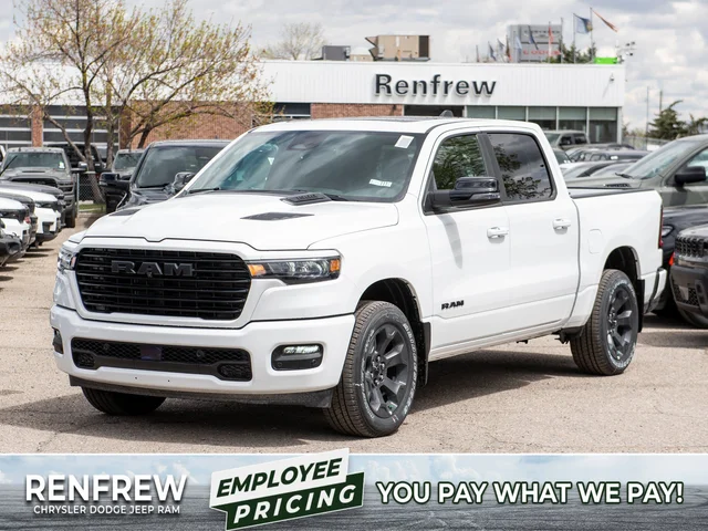 2026 RAM 1500 Sport* Crew Cab 4x4, Panoramic Sunroof, Heated Seats/Wheel, Alpine Audio
