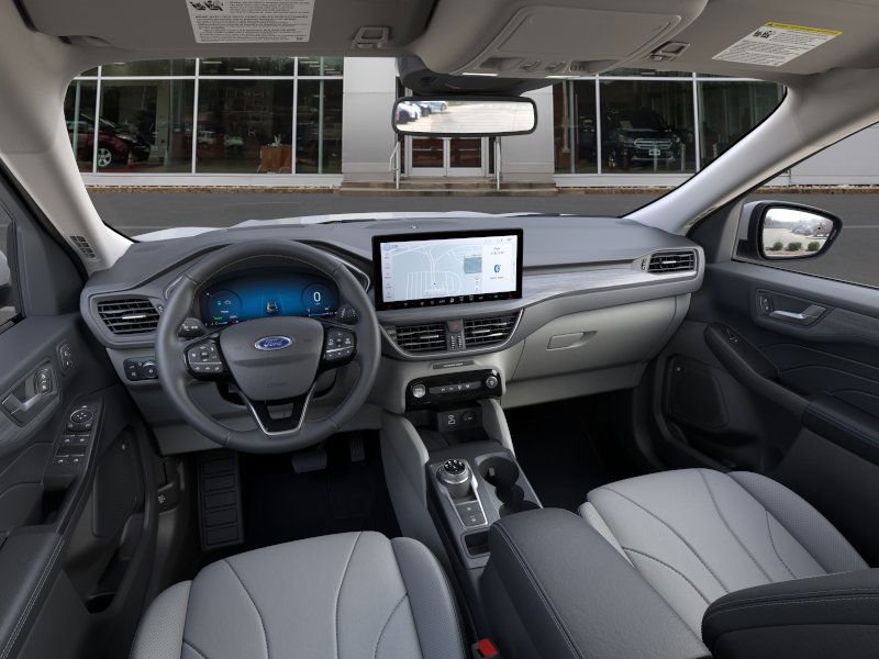 New 2025 Star White Metallic Tri-coat Ford Plug-in Hybrid image 9