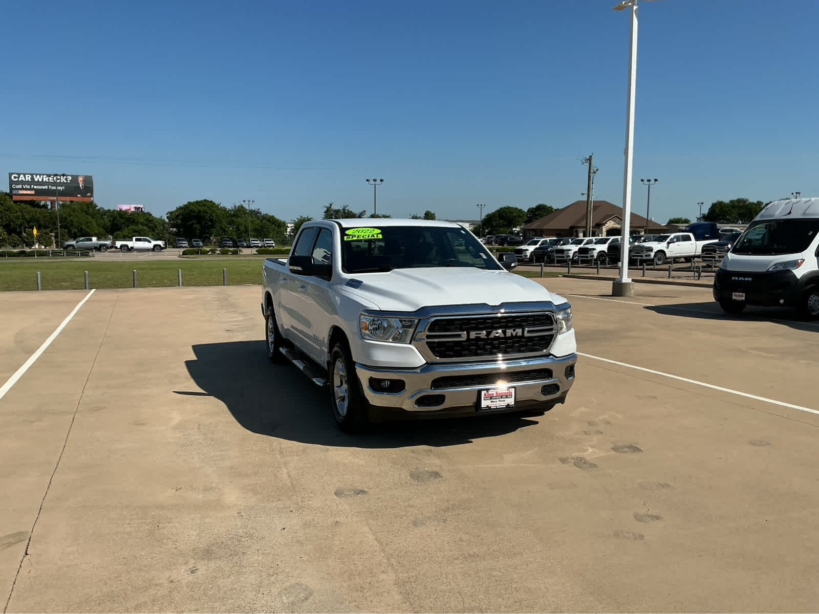 Used 2022 Bright White Clearcoat Ram Lone Star image 4
