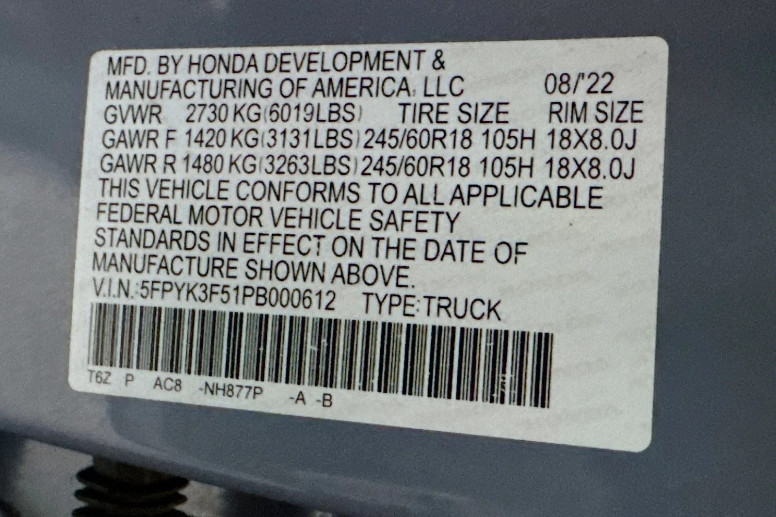 Used 2023 Sonic Gray Pearl Honda RTL image 24