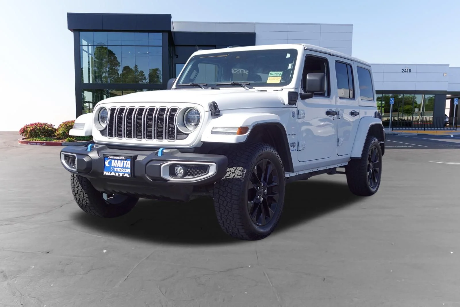Used 2024 Bright White Clearcoat Jeep Sahara 4xe image 7