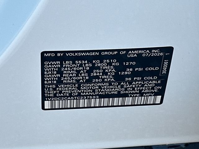 New 2026 White Volkswagen SE image 31