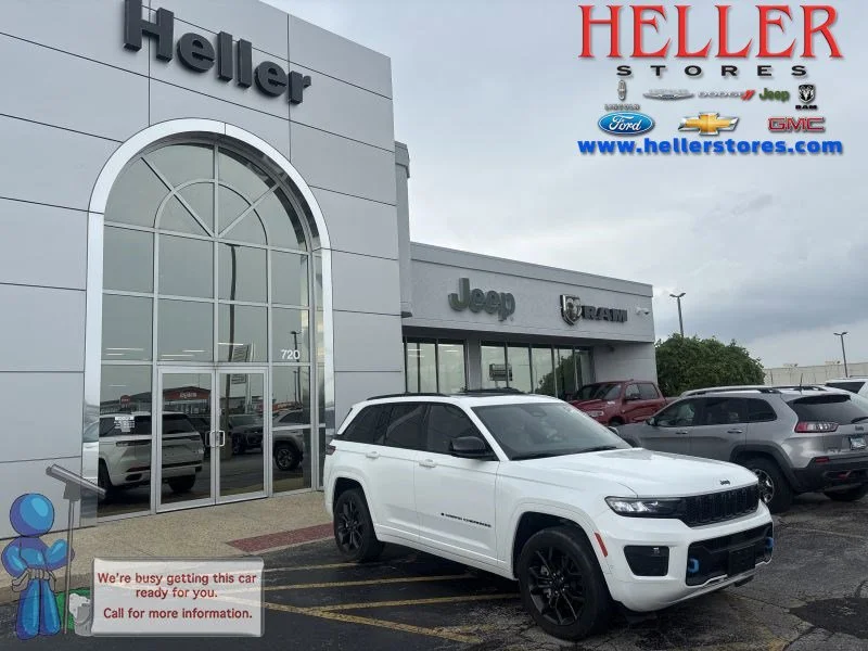 Used 2024 Bright White Clearcoat Jeep 4xe image 1