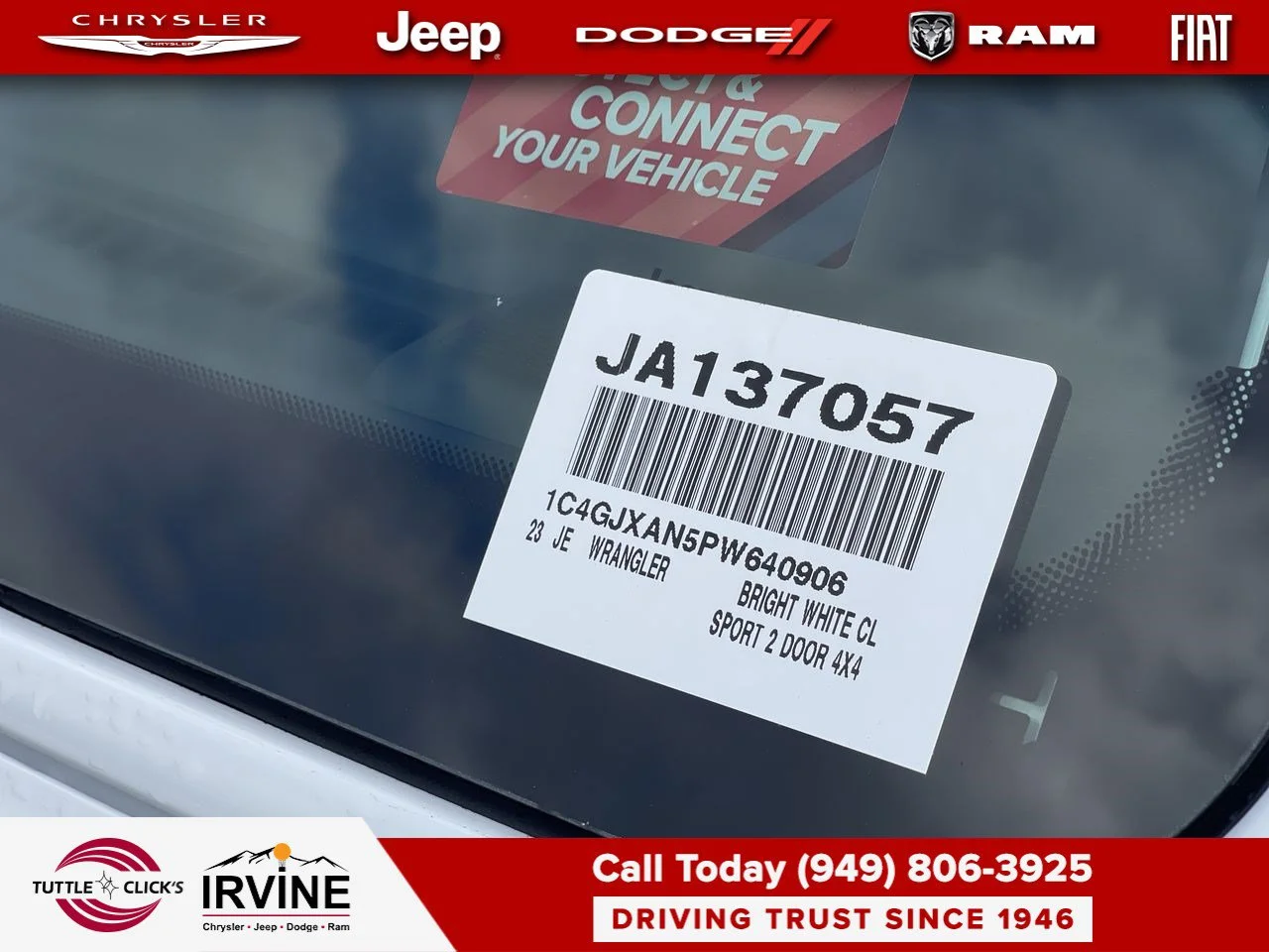 Used 2023 Bright White Clearcoat Jeep Sport image 42
