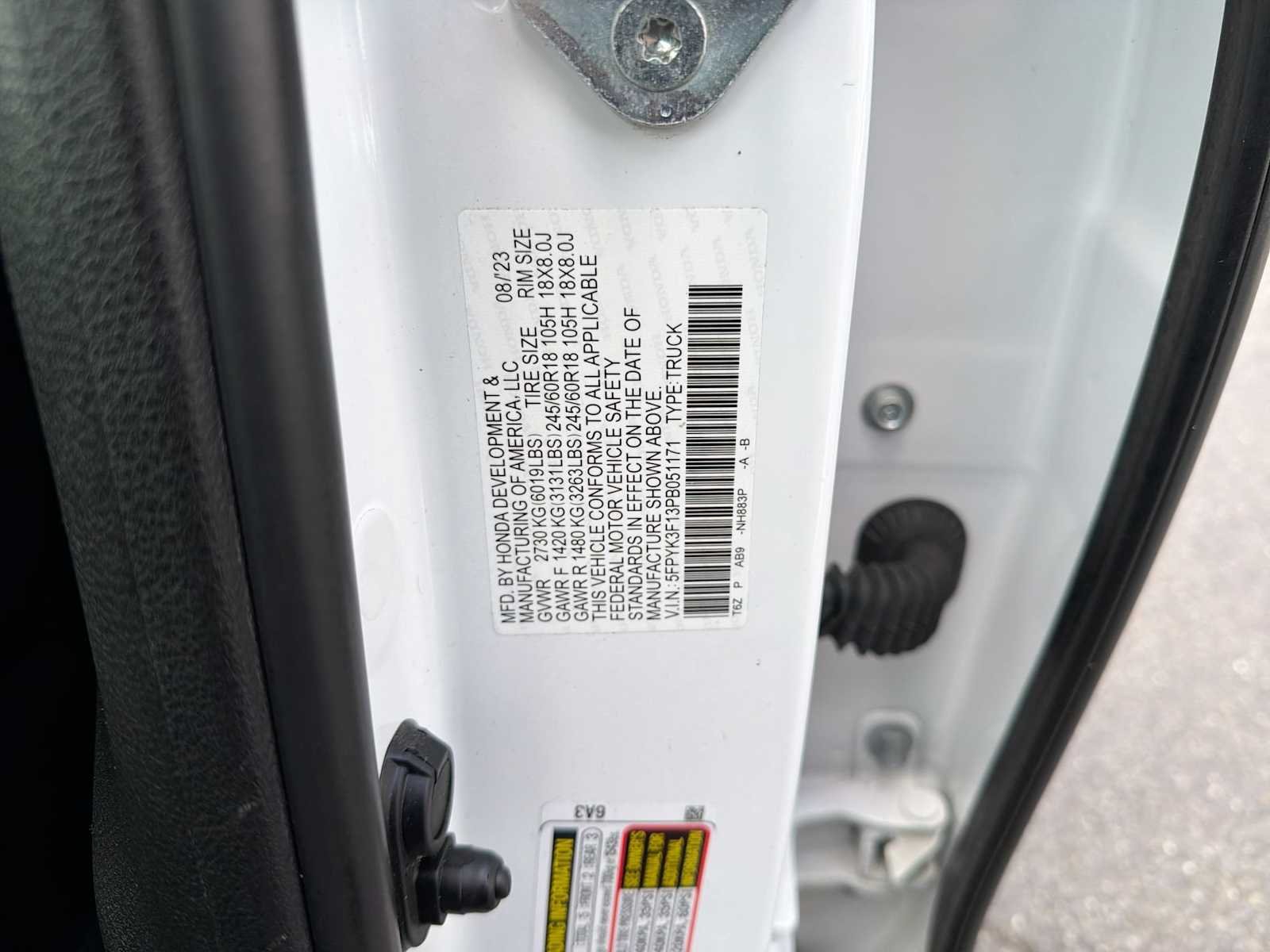 Used 2023 Platinum White Pearl Honda Sport image 34
