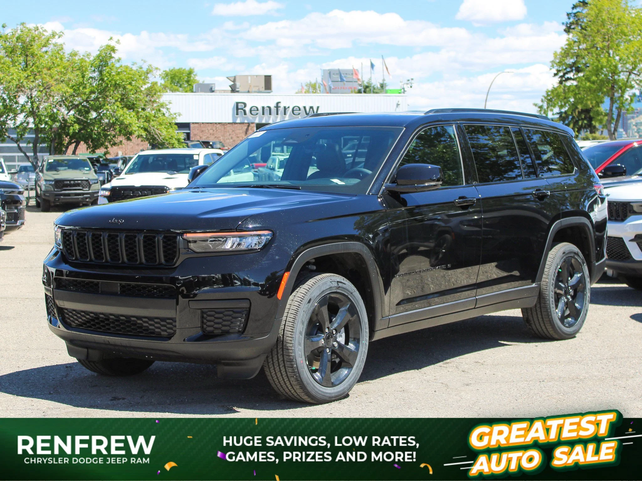 New 2025 Black Jeep Altitude* 4x4, Trailer Tow, Sunroof, Heated Leather image 1