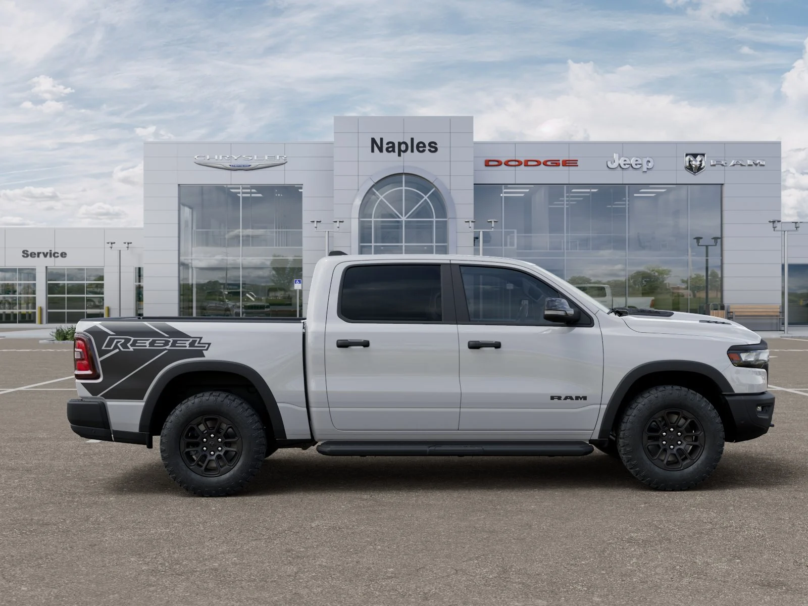 New 2026 Bright White Clear-Coat Exterior Paint RAM Rebel image 47