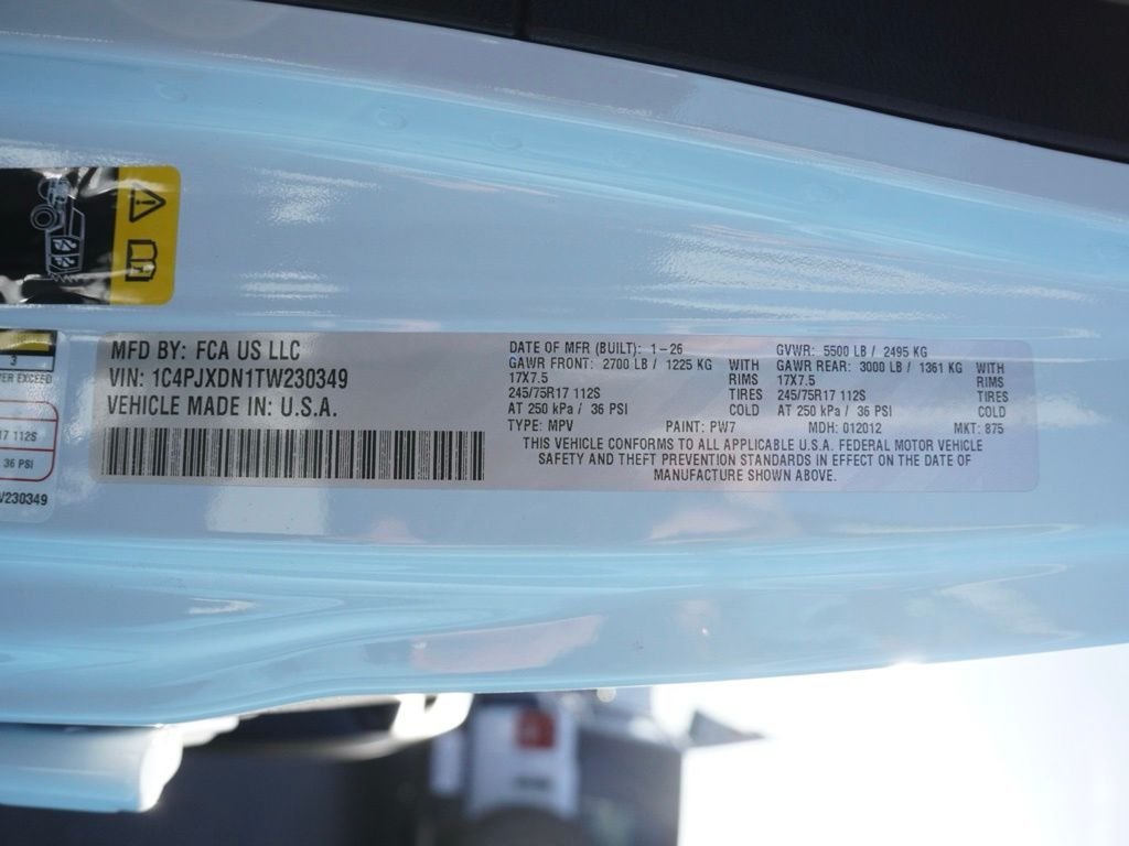 New 2026 Bright White Clear-Coat Exterior Paint Jeep Sport image 27