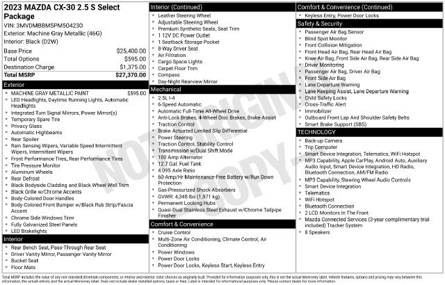 Used 2023 Gray Mazda 2.5 S Select Package image 24