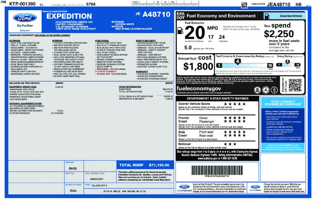 Used 2018 White Ford Limited image 11