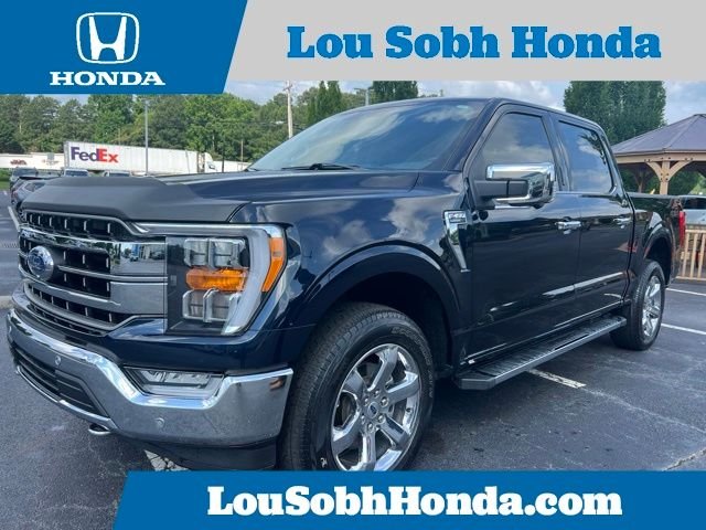 Used 2021 Antimatter Blue Metallic Ford Lariat image 1