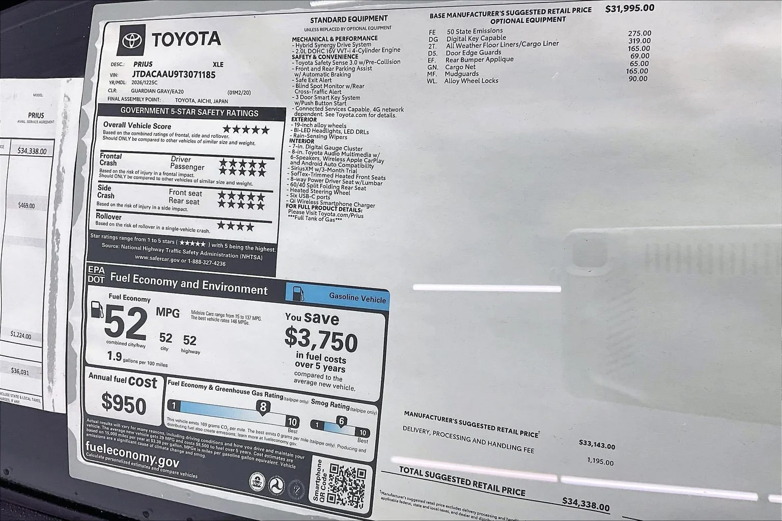 New 2026 Guardian Gray Toyota XLE image 21