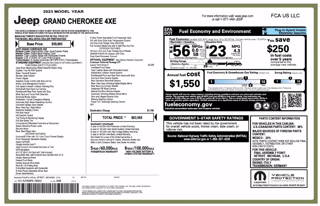 Used 2023 White Jeep 4xe image 7
