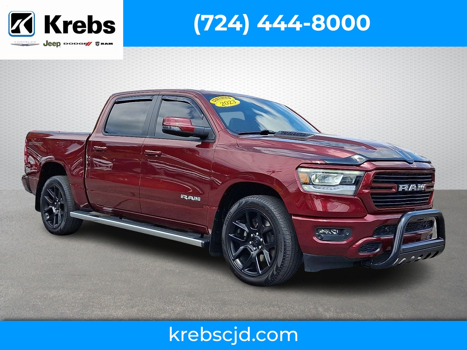 Certified Used 2023 Delmonico Red Pearlcoat - PRV Ram Laramie Crew Cab 4x4 5