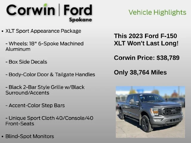Certified Used 2023 Carbonized Gray Metallic Ford XLT image 25