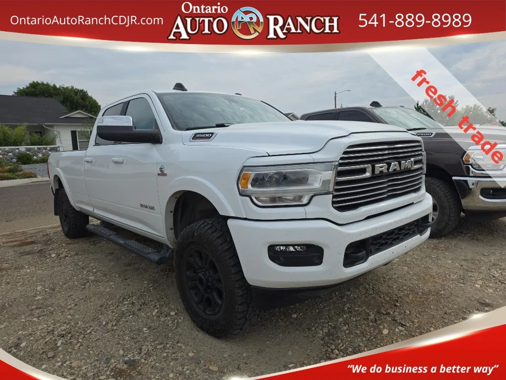 Used 2022 Bright White Clearcoat Ram Laramie image 1