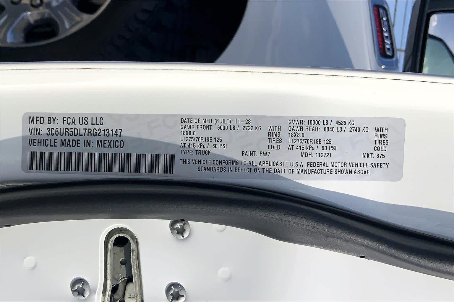 Used 2024 Bright White Clearcoat Ram Lone Star image 36