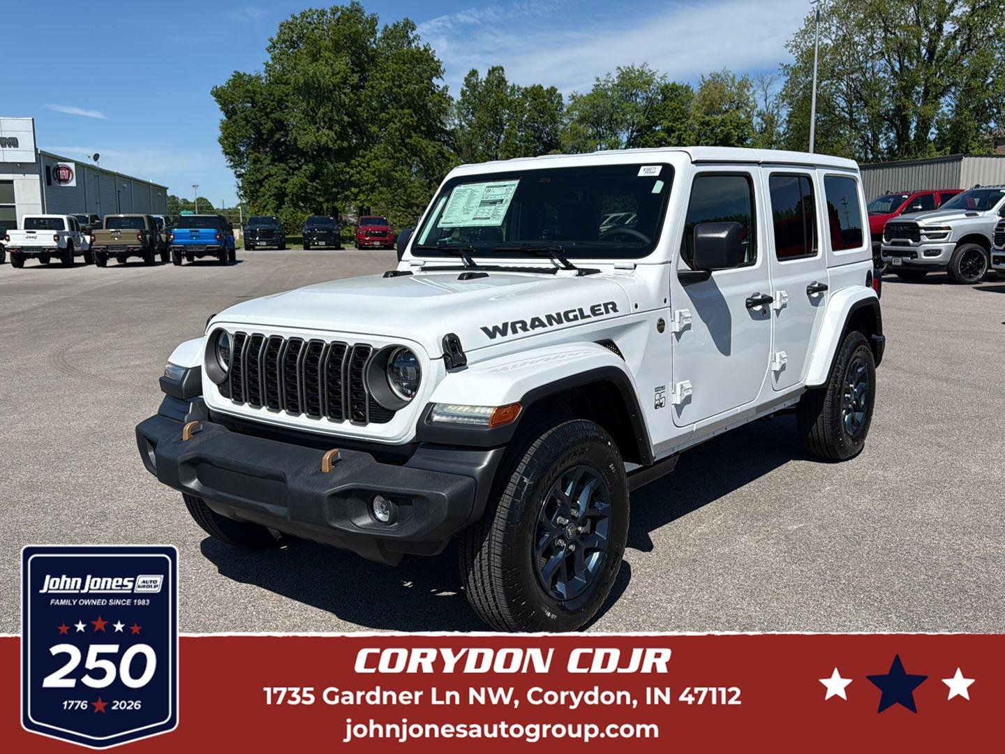 New 2026 Bright White Clear-Coat Exterior Paint Jeep 85th Anniversary image 1