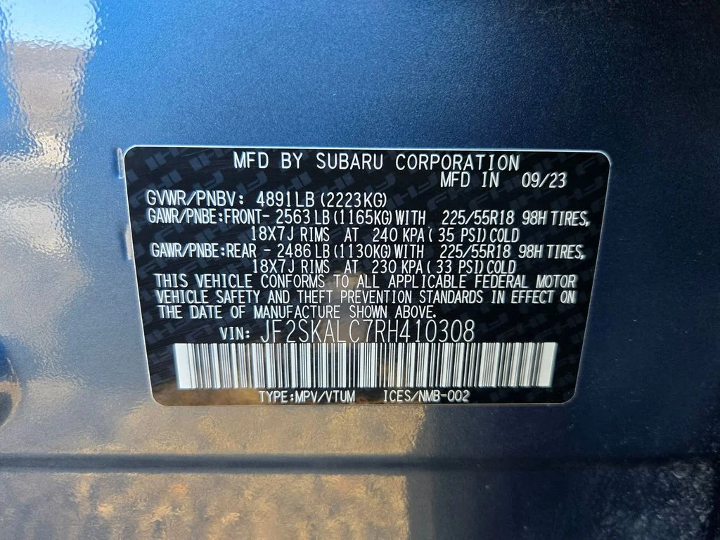 Used 2024 Blue Subaru Limited image 33