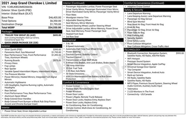Used 2021 Silver Jeep Limited image 9