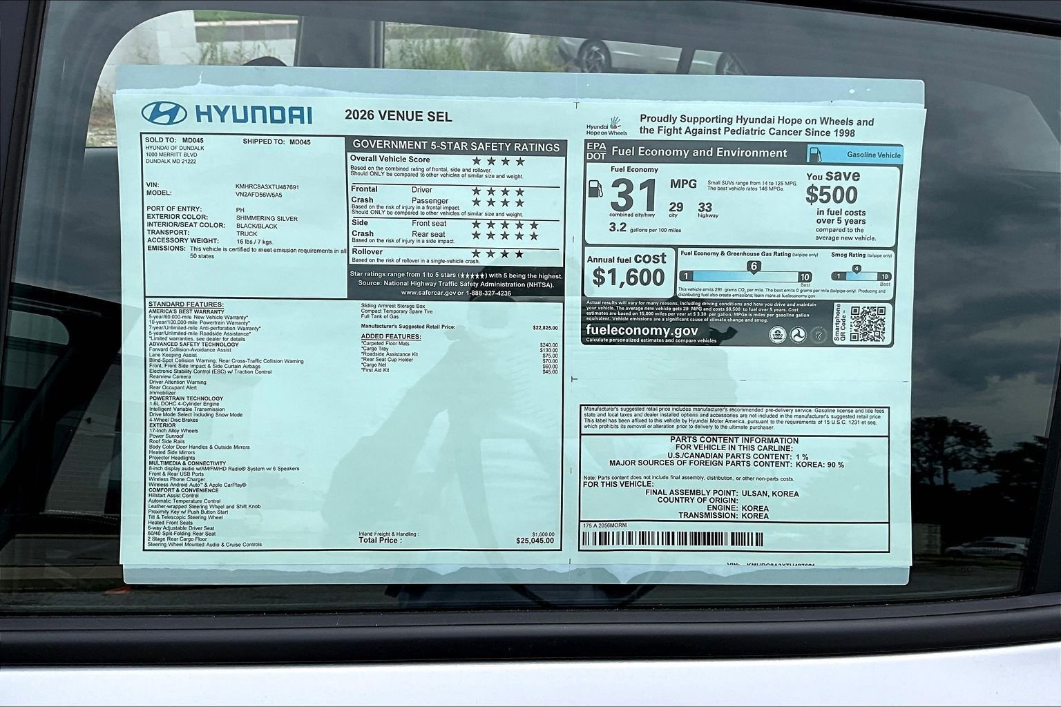 New 2026 Silver Hyundai SEL image 17