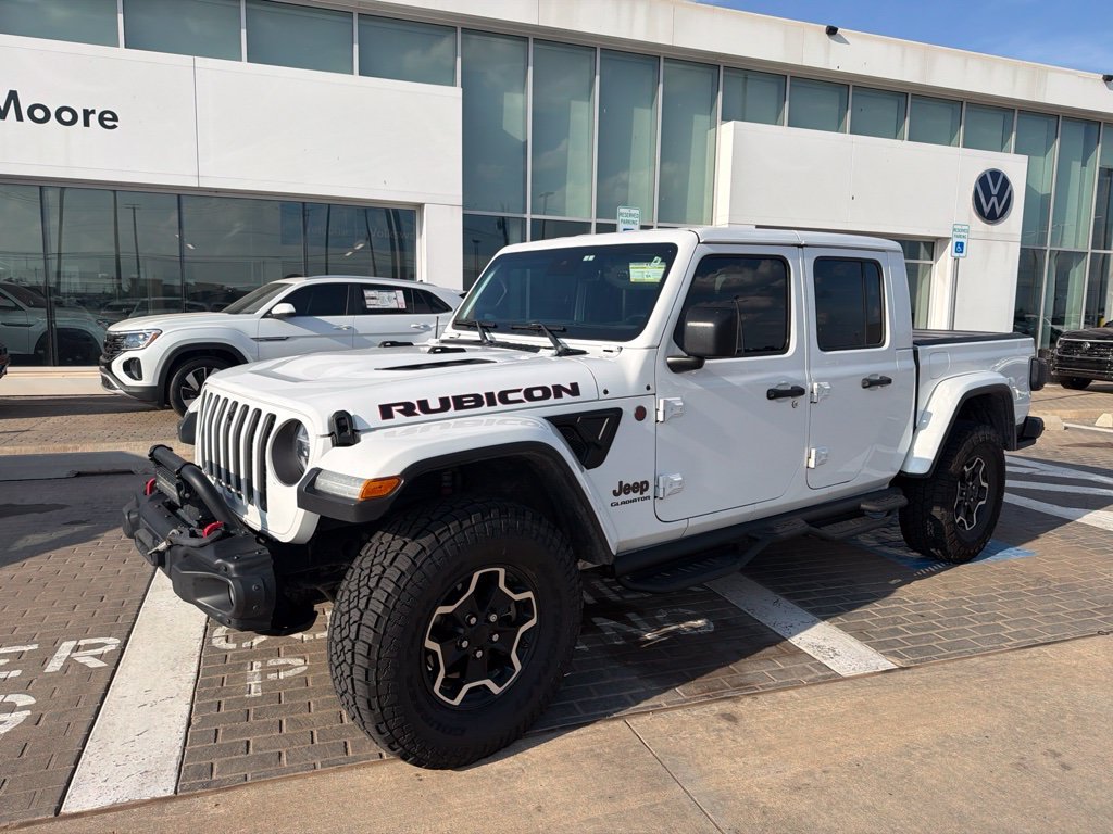 Used 2020 Bright White Clearcoat Jeep Rubicon image 1