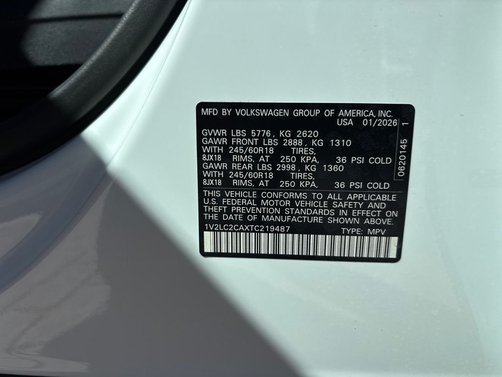 New 2026 Opal White Pearl Volkswagen 2.0T SE image 19
