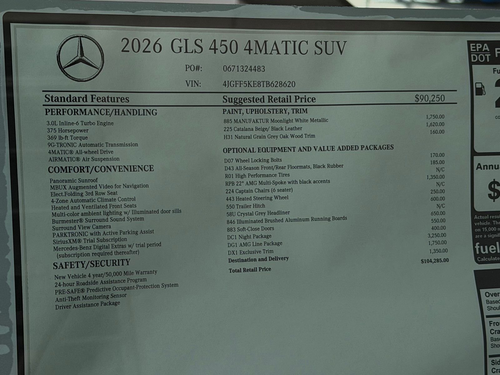 New 2026 MANUFAKTUR Moonlight White Metallic Mercedes-Benz GLS 450 image 25