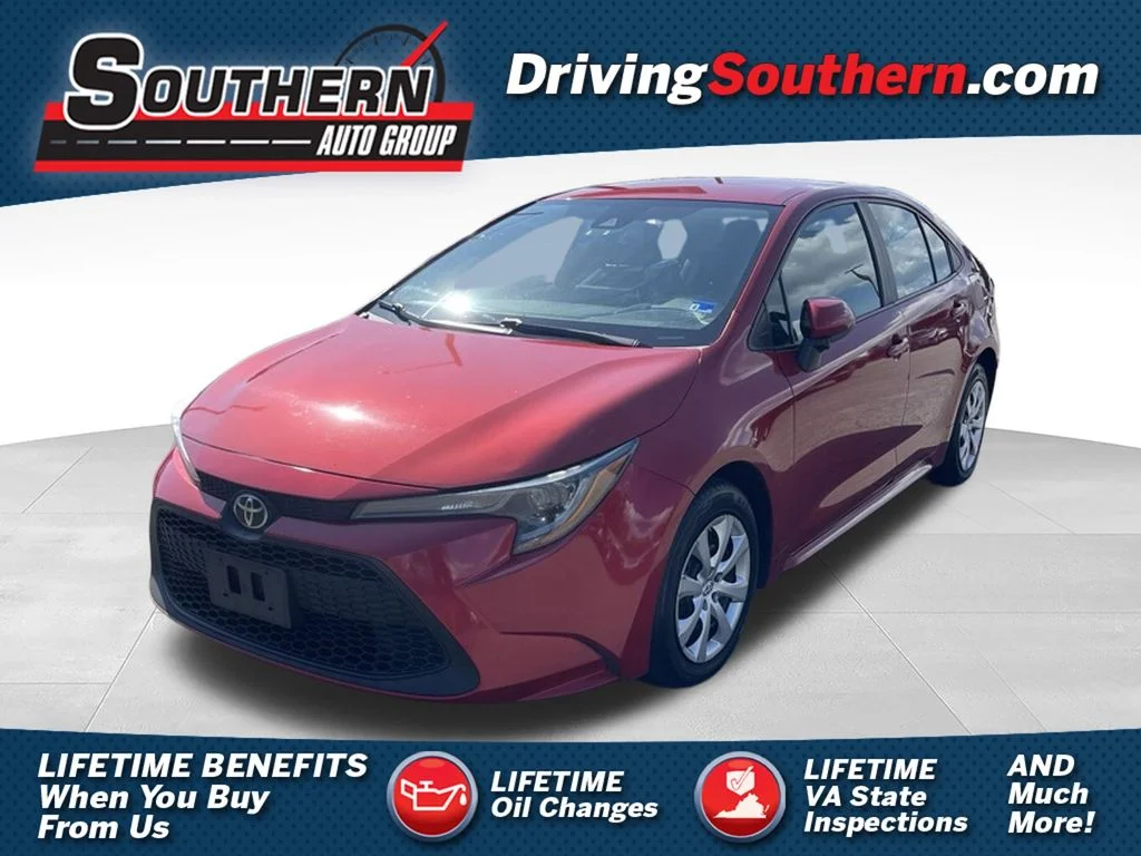 Used 2021 Red Toyota LE image 1