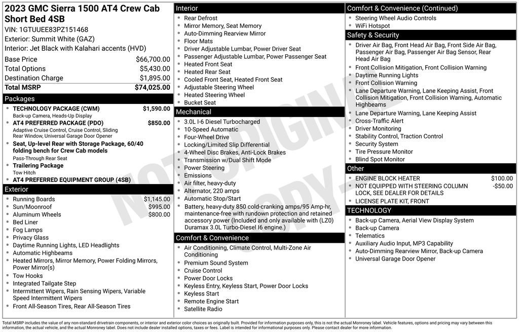 Used 2023 Summit White GMC AT4 image 49