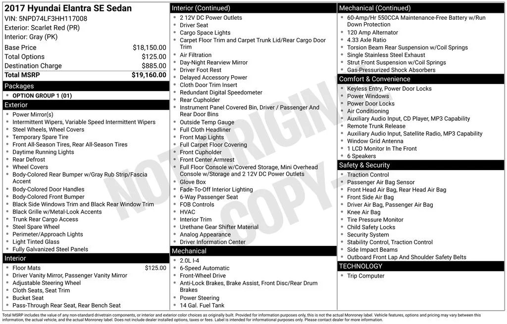 Used 2017 Red Hyundai SE image 19
