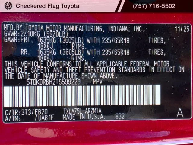 Certified Used 2026 RUBY FLARE PEARL Toyota  image 21