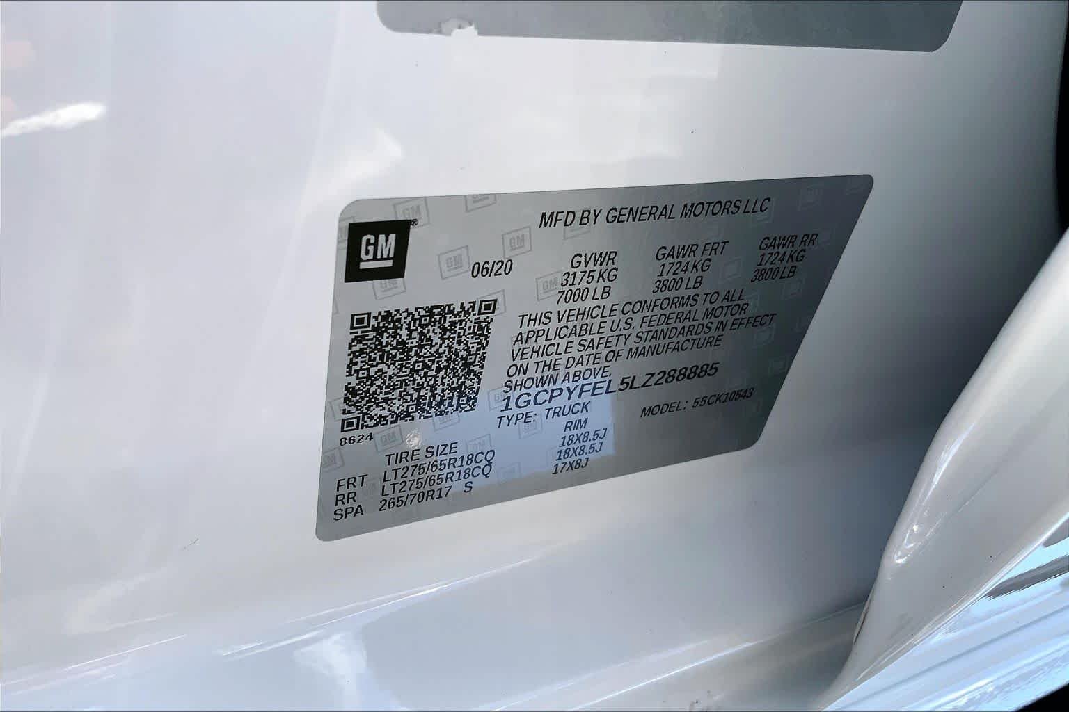Certified Used 2020 SUMMIT WHITE Chevrolet LT Trail Boss image 37