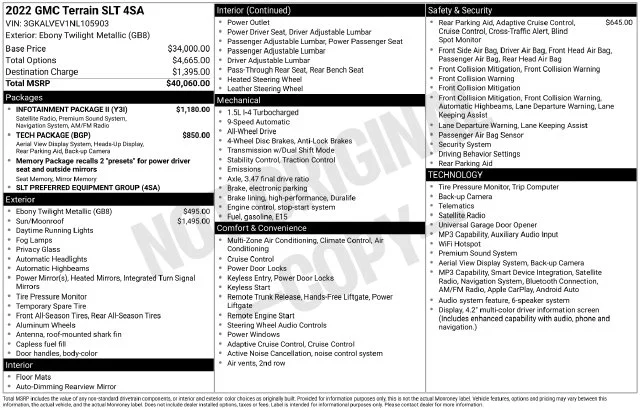 Used 2022 Black GMC SLT image 11