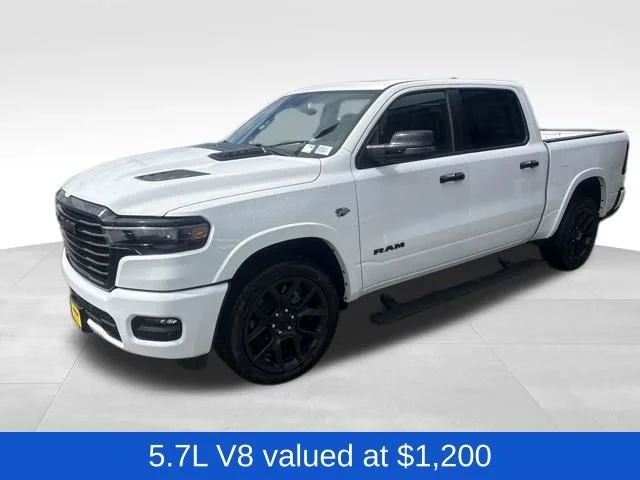 New 2026 Bright White Clear-Coat Exterior Paint RAM Laramie image 3
