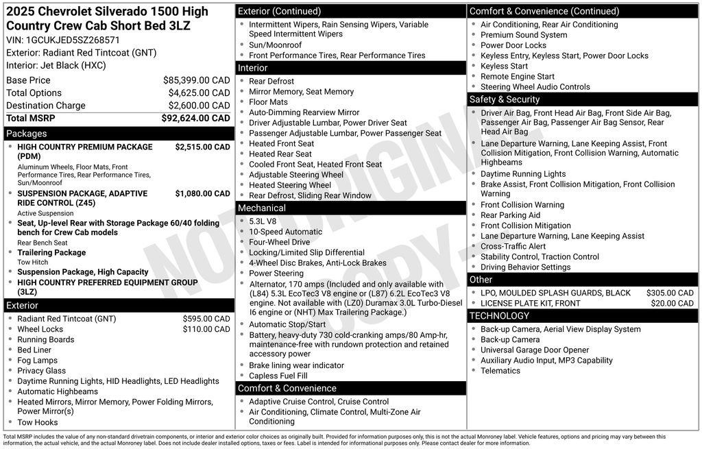 Used 2025 Red Chevrolet High Country image 9