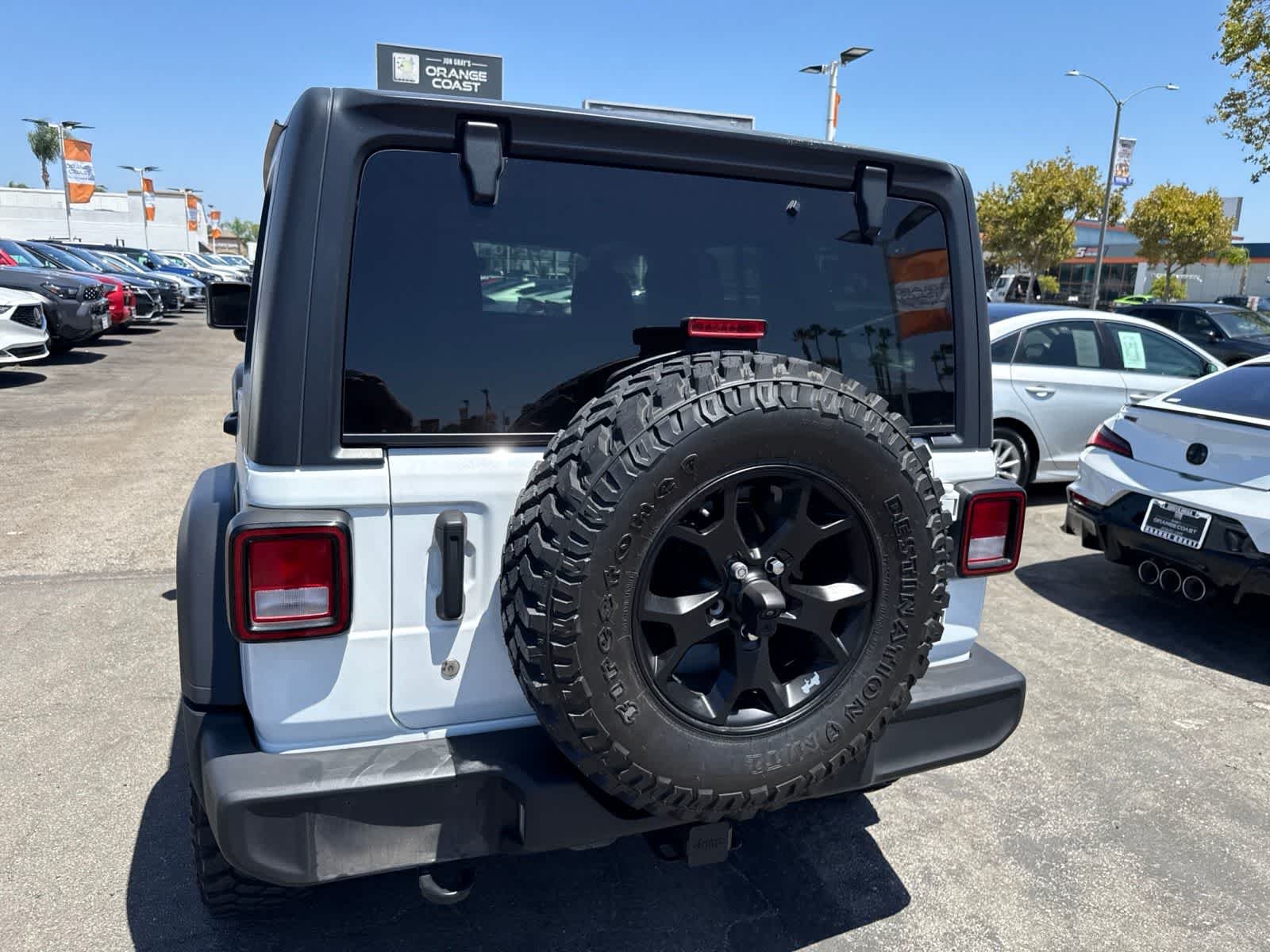 Used 2021 Bright White Clearcoat Jeep Unlimited Willys Sport image 16