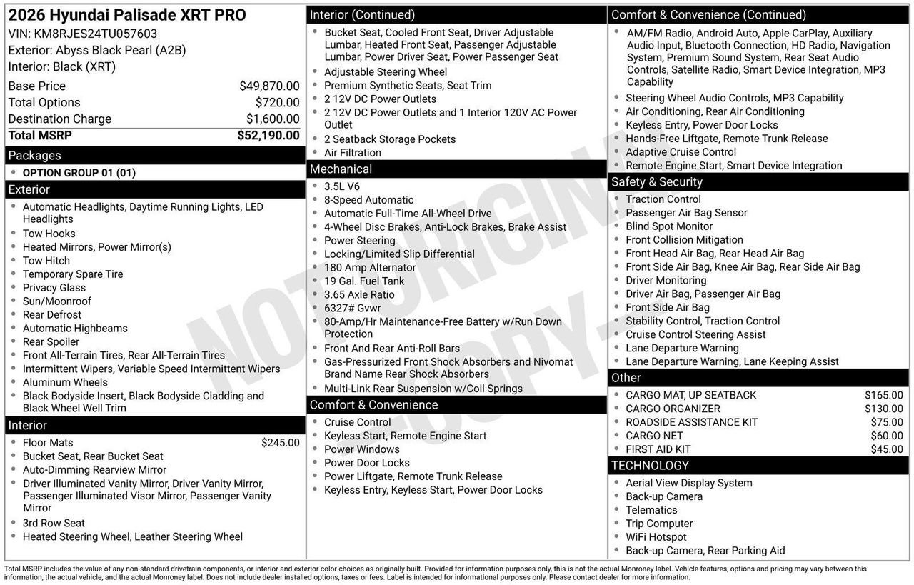 New 2026 Abyss Black Pearl Hyundai XRT Pro image 4
