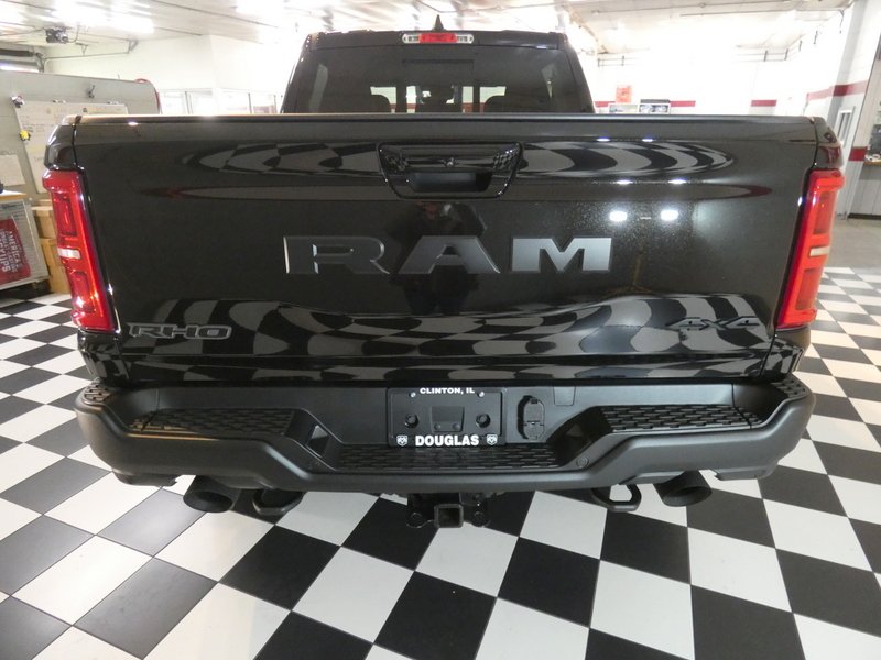 New 2026 Diamond Black Crystal Pearl-Coat Exterior Paint RAM RHO 4x4 Crew Cab 5