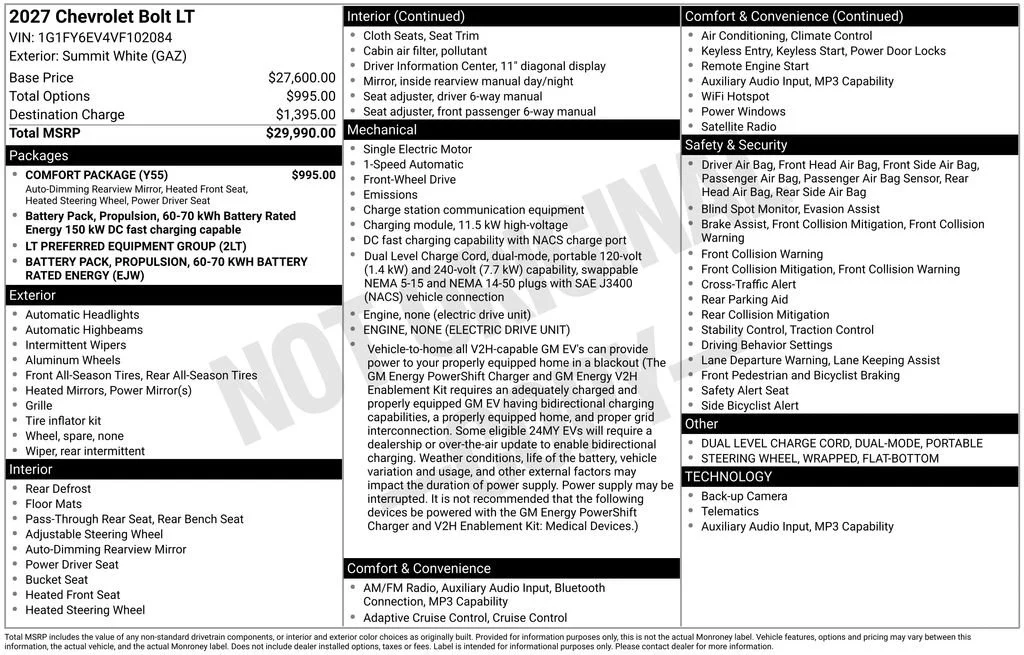 2027 Chevrolet Bolt LT - Photo 37
