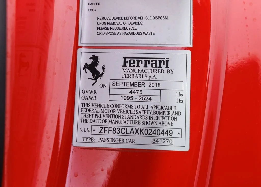 Certified Used 2019 Rosso Corsa Ferrari Base image 40